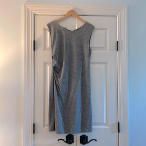 Ann Taylor grey dress with ruched waist